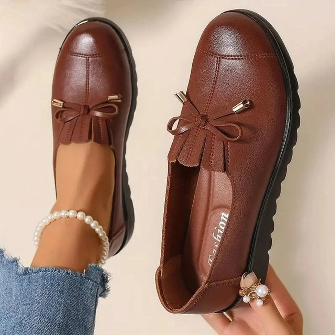 Fernanda | Mocasines de Cuero sin Cordones con Suela Suave y Máxima Comodidad