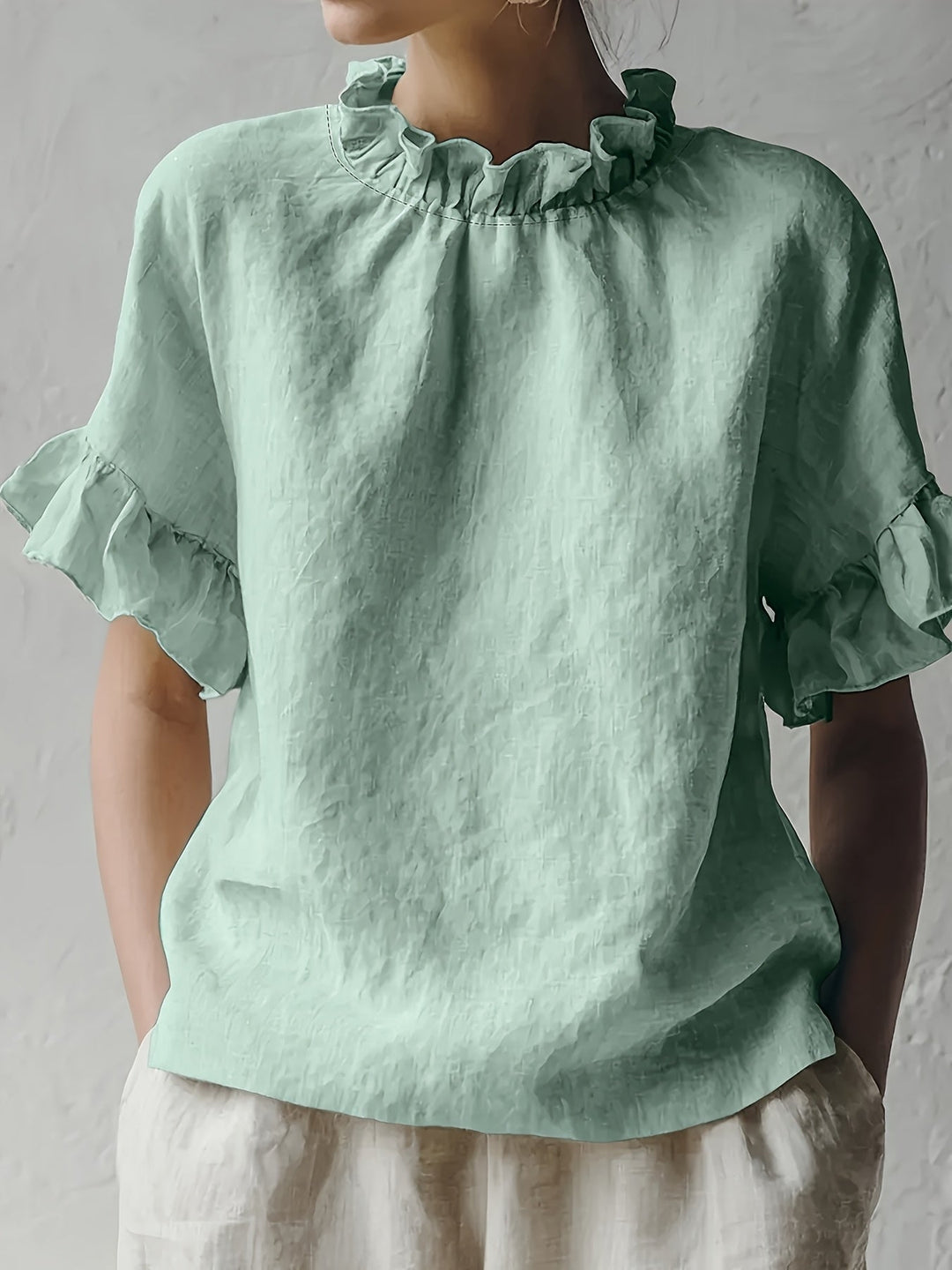 Yuna | Schlichte Casual-Bluse mit Elegantem Kragen