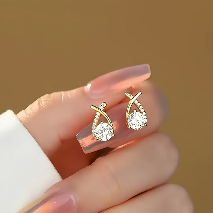 Xara | Elegante Kreuzohrringe für den täglichen Gebrauch