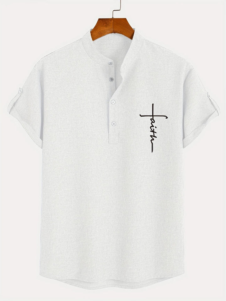 Hayes | Elegante Kurzarmbluse mit Stehkragen