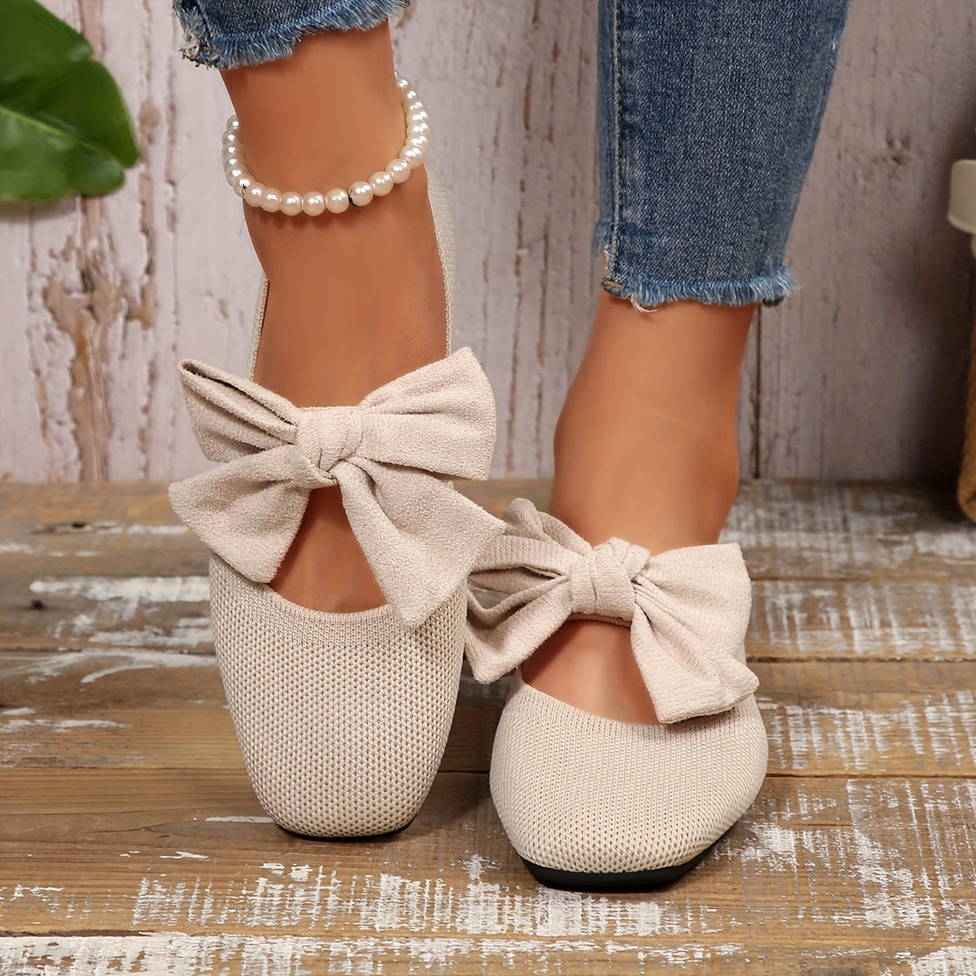 Neria | Atmungsaktive Flache Schuhe für Damen mit Dekorativem Schleifen