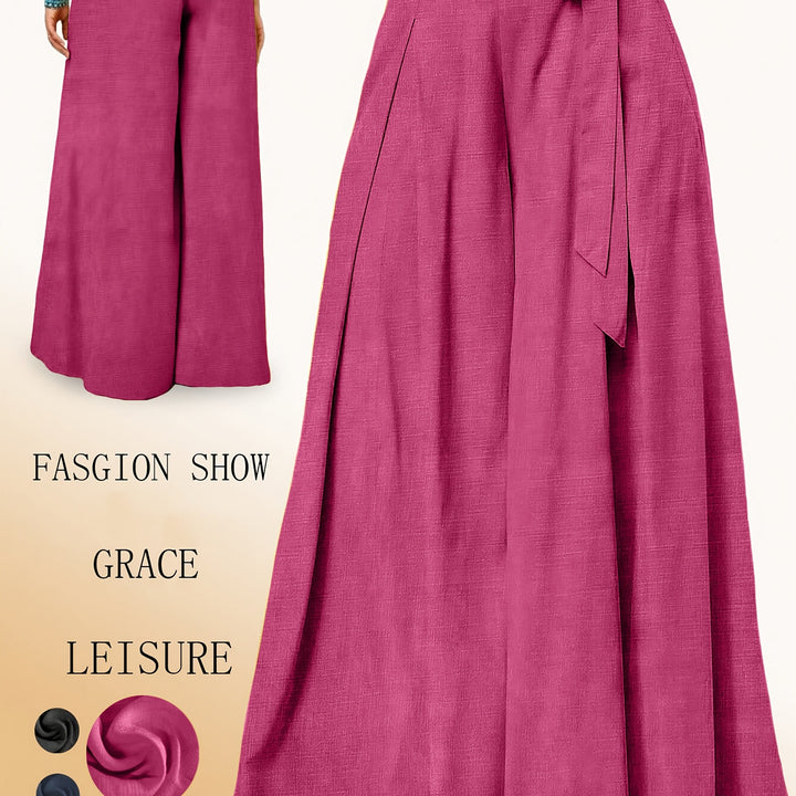 Valerie | Weit geschnittene Hose mit hohem Bund und elegantem Schleifen-Detail