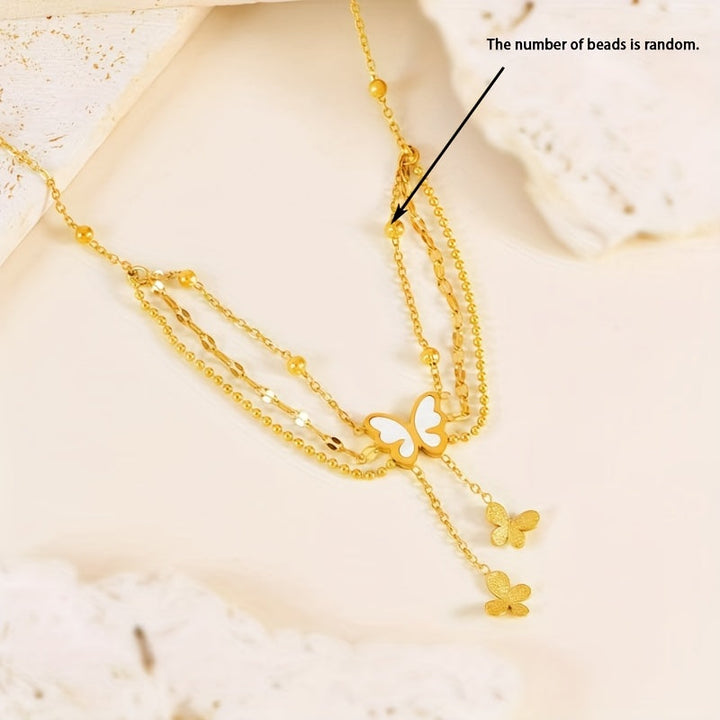 Brianna | Bohemian Dreischicht-Fußkette mit Anhängern und weißen Perlen
