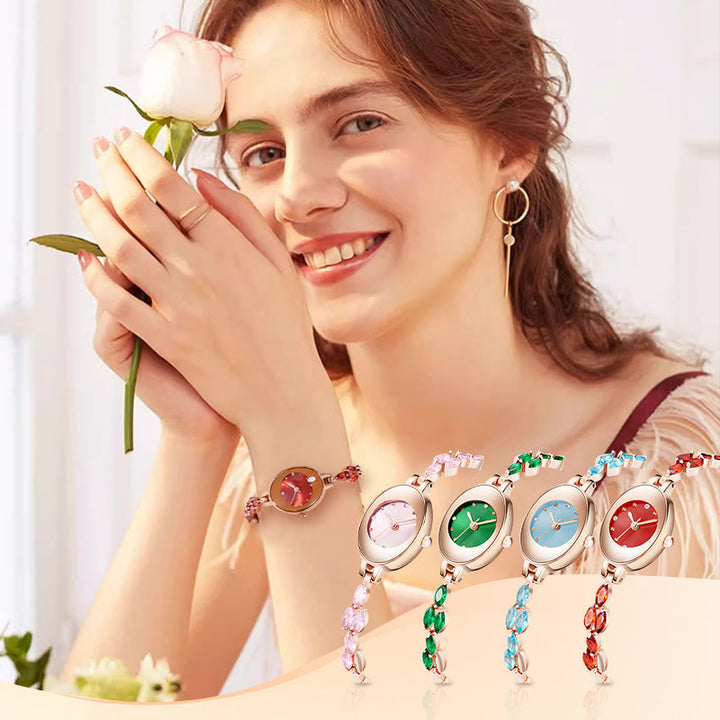 Doreya | Damenarmbanduhr mit farbigen Zirkonias