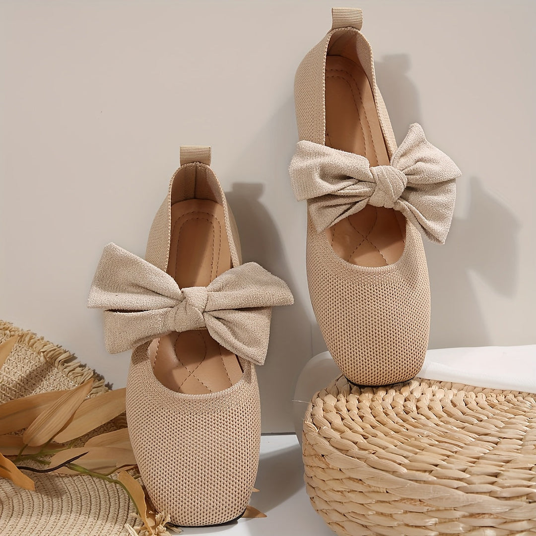 Neria | Atmungsaktive Flache Schuhe für Damen mit Dekorativem Schleifen