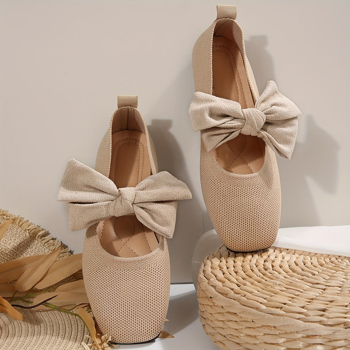 Neria | Atmungsaktive Flache Schuhe für Damen mit Dekorativem Schleifen