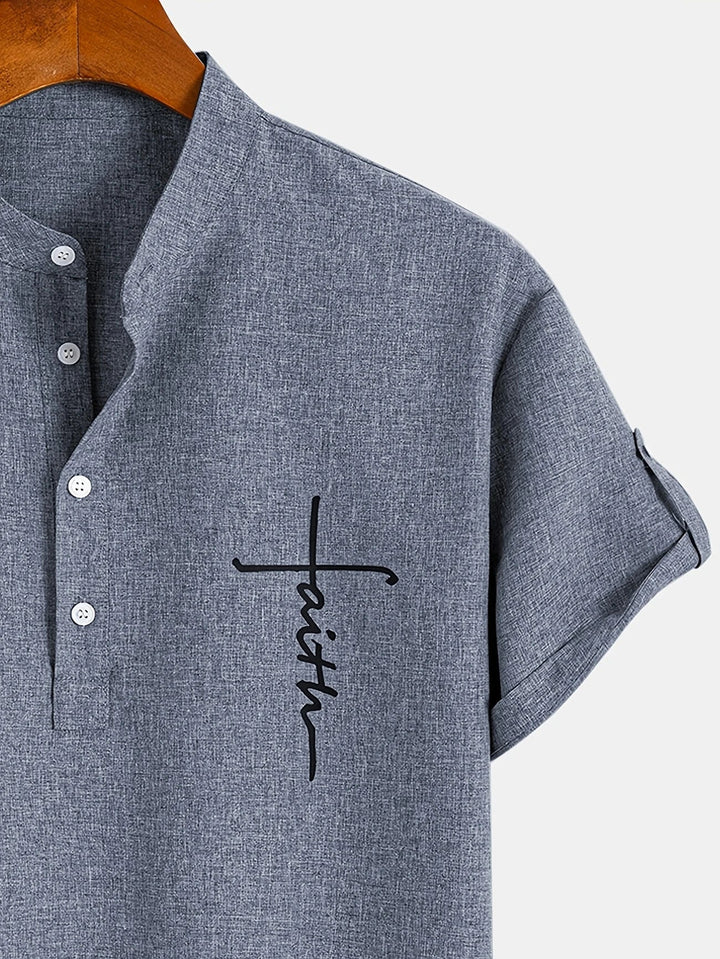 Hayes | Elegante Kurzarmbluse mit Stehkragen