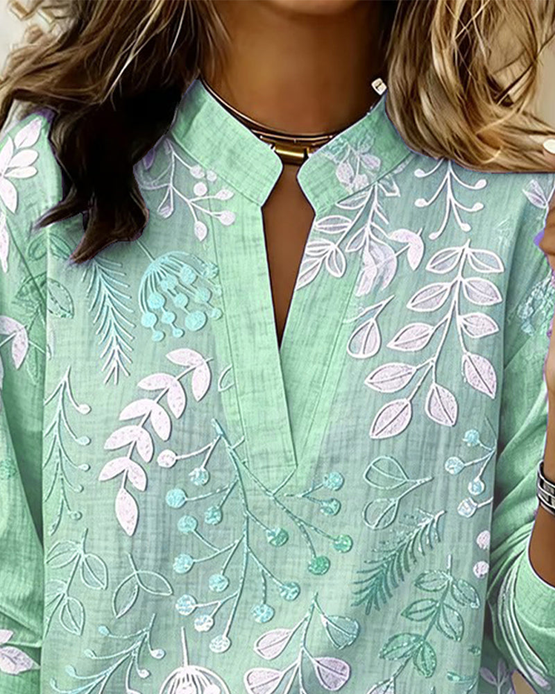 Kenzie | Bluse mit sanftem V-Blumenmuster