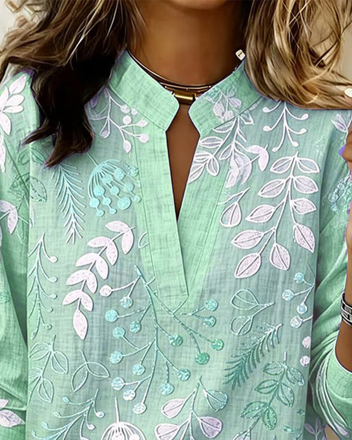 Kenzie | Bluse mit sanftem V-Blumenmuster
