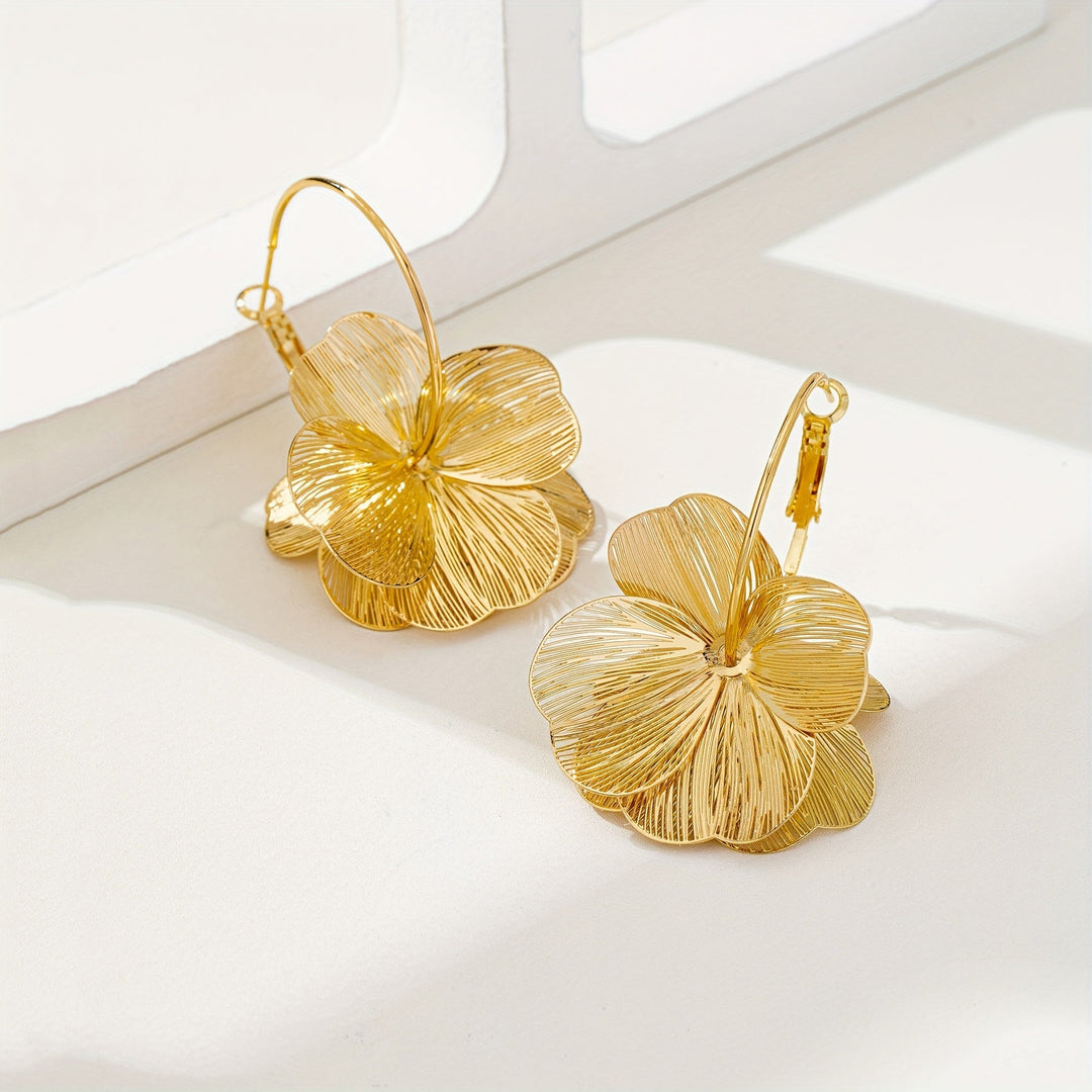Selah | Doppelring Goldohrringe mit Modernem Design