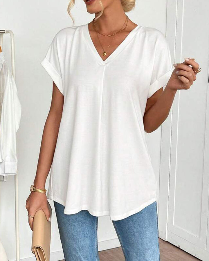 Ciela | Leichte plissierte Bluse mit fließendem Fall