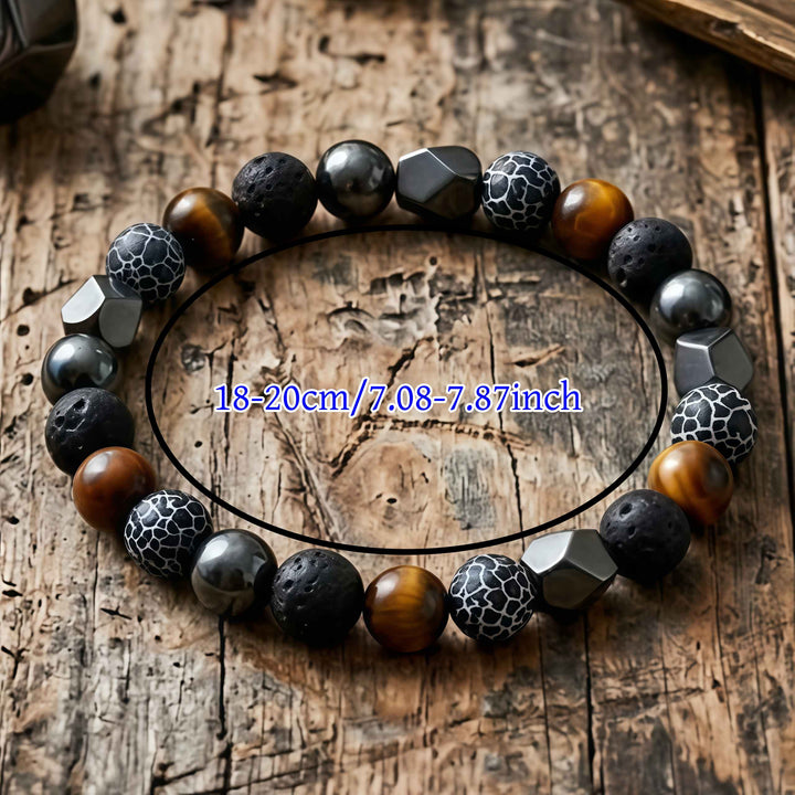Korevane | Handgefertigtes Armband aus Naturstein und Hämatit für Männer