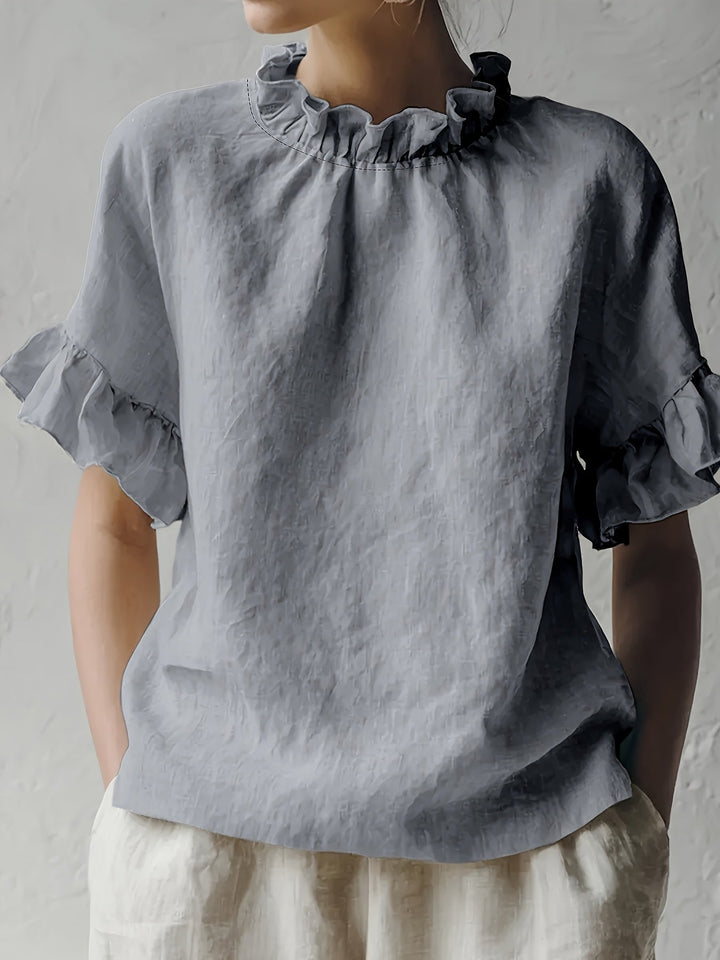 Yuna | Schlichte Casual-Bluse mit Elegantem Kragen