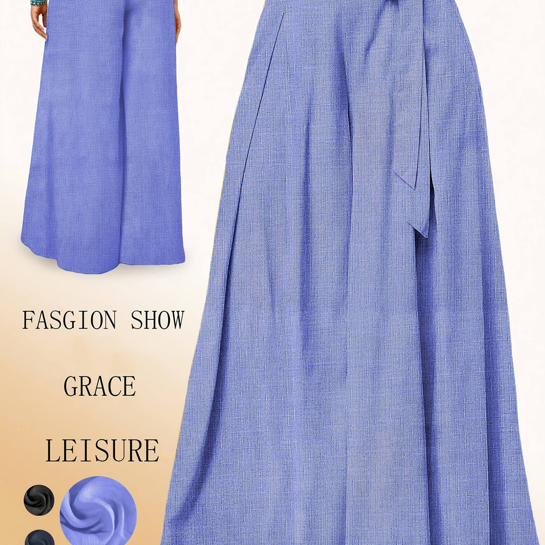 Valerie | Weit geschnittene Hose mit hohem Bund und elegantem Schleifen-Detail
