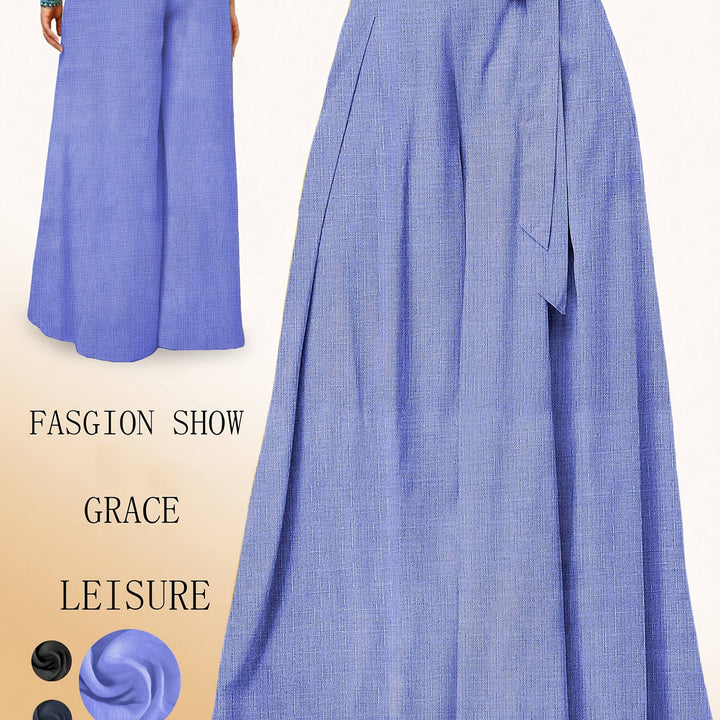 Valerie | Weit geschnittene Hose mit hohem Bund und elegantem Schleifen-Detail