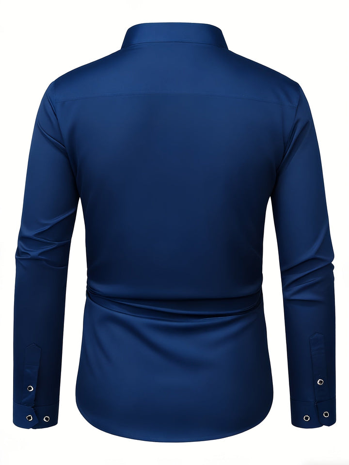 Zaxent | Elegante Langarmshirt mit Vintage-Details und klassischem Schnitt