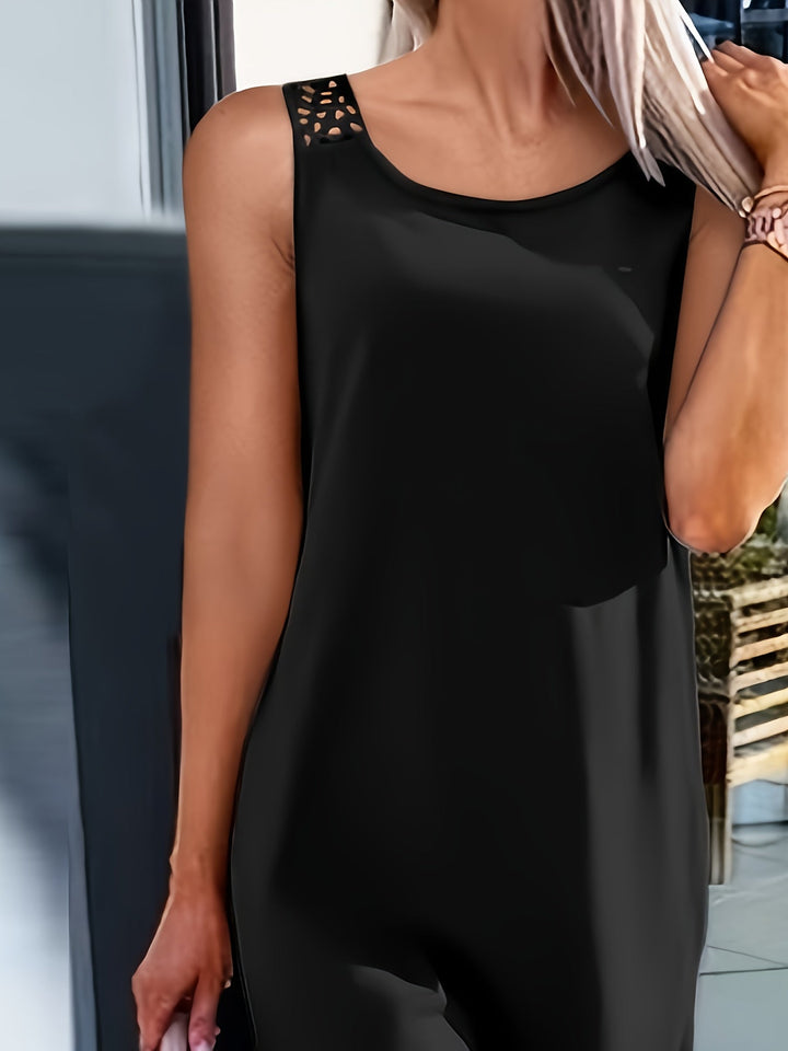 Umaira | Ärmelloses Kleid mit Spitze und freiem Rücken