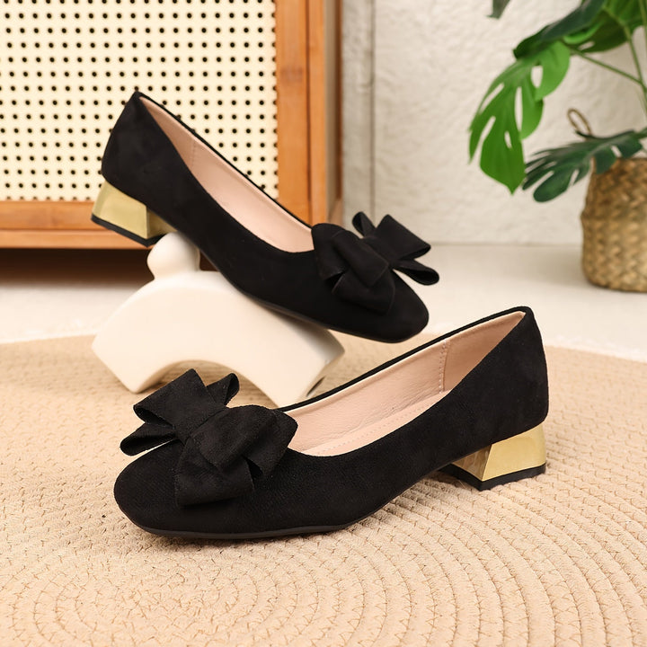 Daviella | Damenschuh mit modischer Schleife und elegantem Blockabsatz
