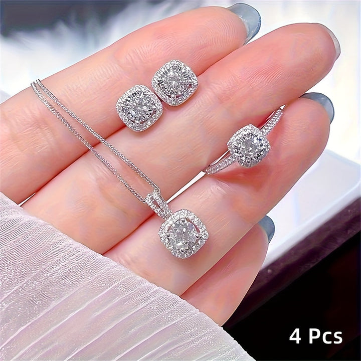 Elkie | Set Elegantes Schmuckstück mit Halskette, Ring und Ohrringen