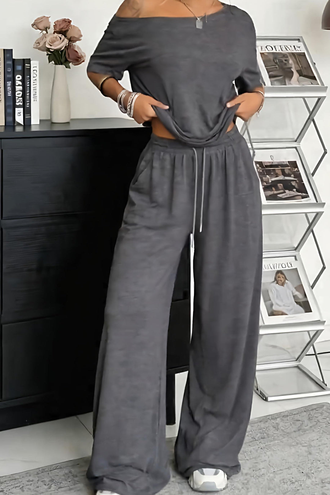 Jory | Zweiteiliges Off-Shoulder-Set für Frauen