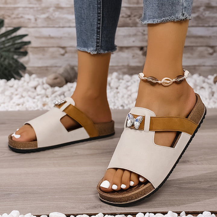 Yelena | Vintage Stil Offene Sandalen