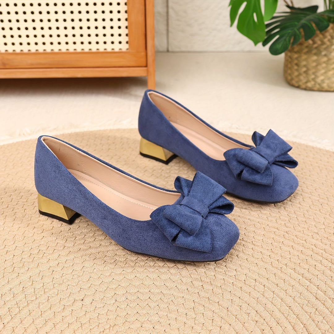Daviella | Damenschuh mit modischer Schleife und elegantem Blockabsatz