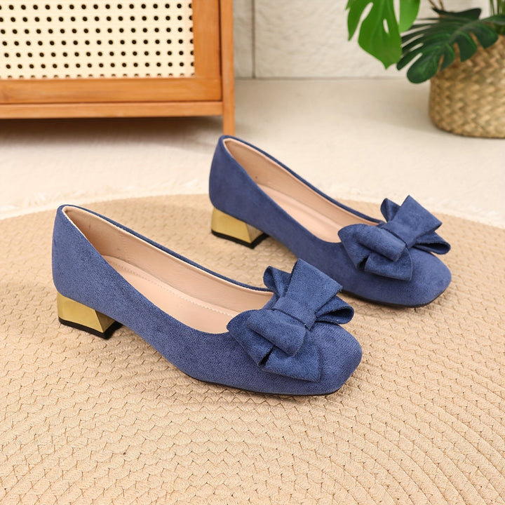 Daviella | Damenschuh mit modischer Schleife und elegantem Blockabsatz