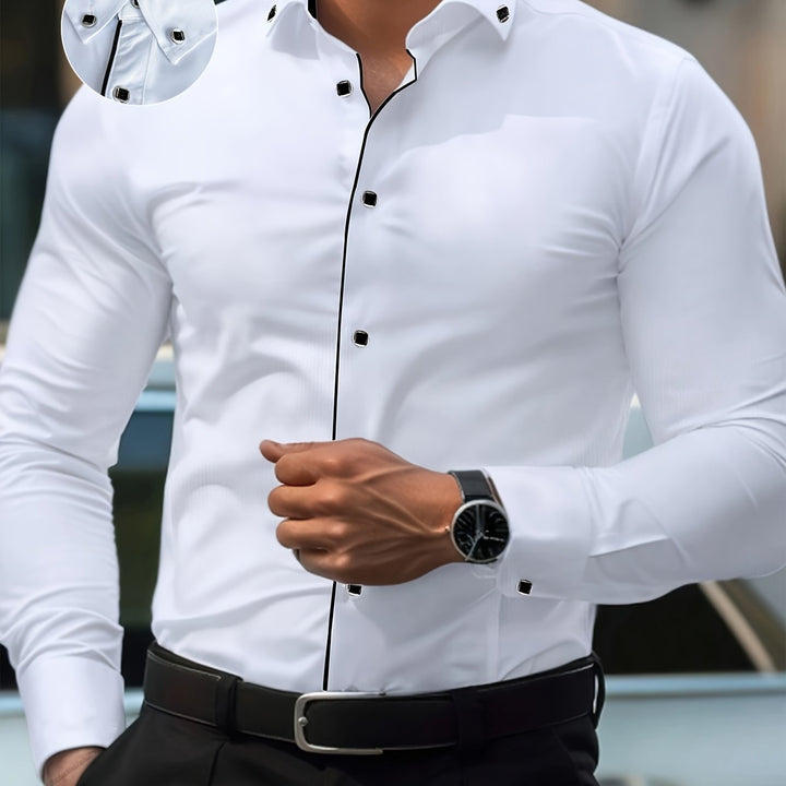 Zaxent | Elegante Langarmshirt mit Vintage-Details und klassischem Schnitt