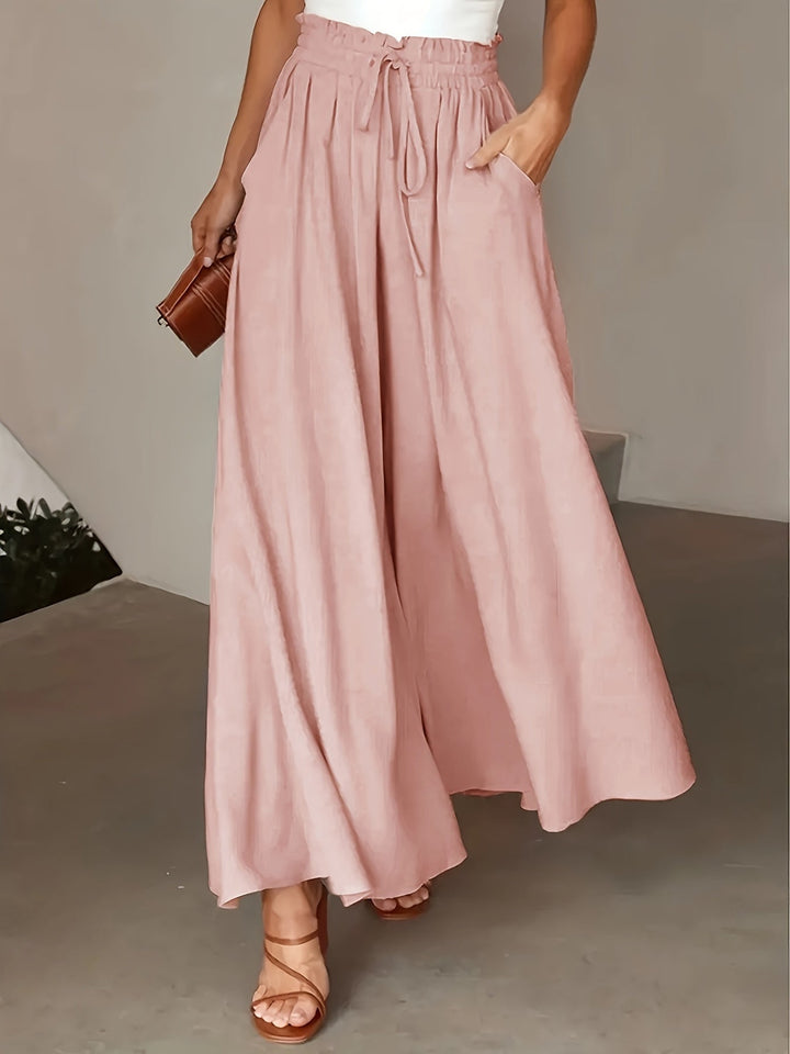Corae | Weite High-Waist-Hosen mit Kordelzug