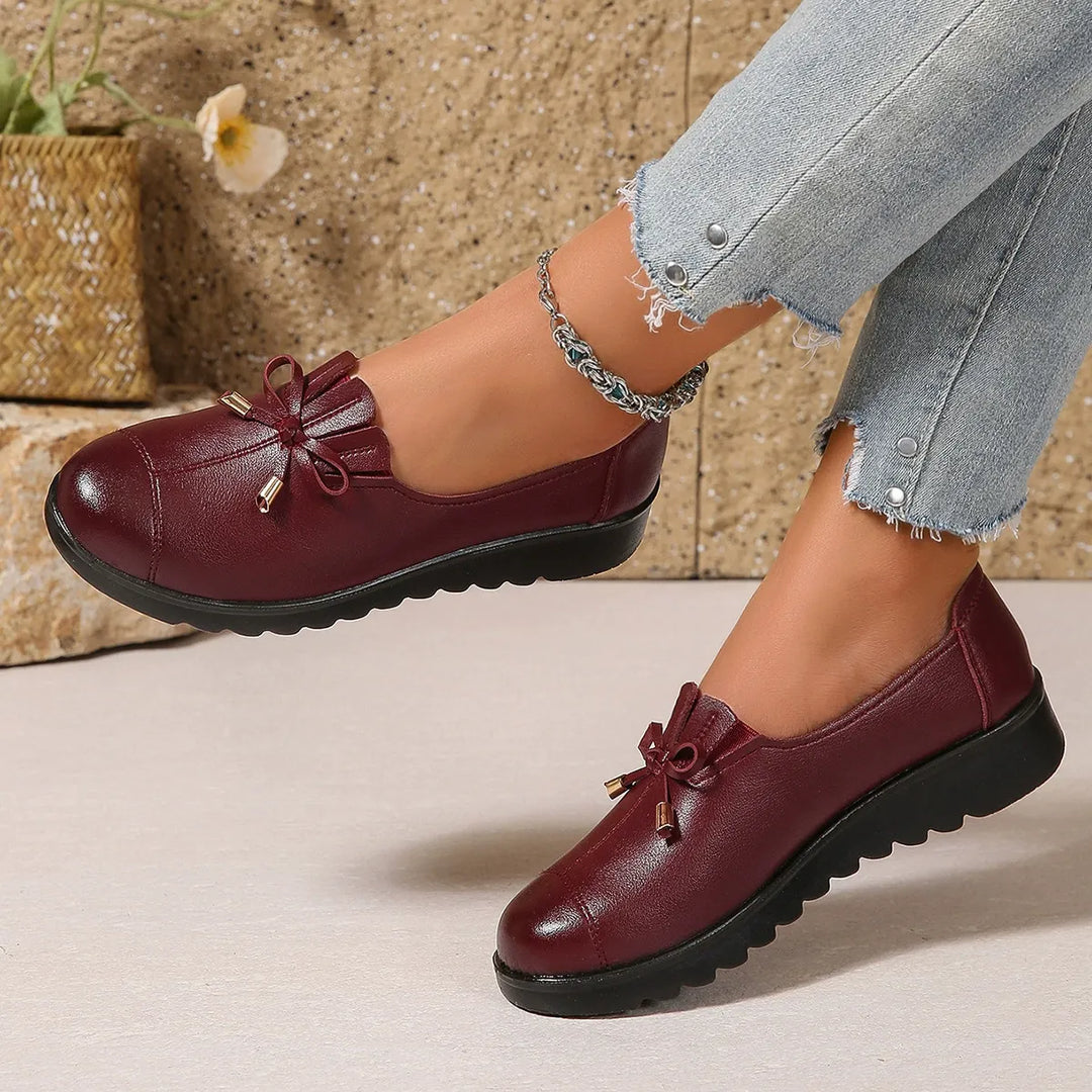 Fernanda | Mocasines de Cuero sin Cordones con Suela Suave y Máxima Comodidad