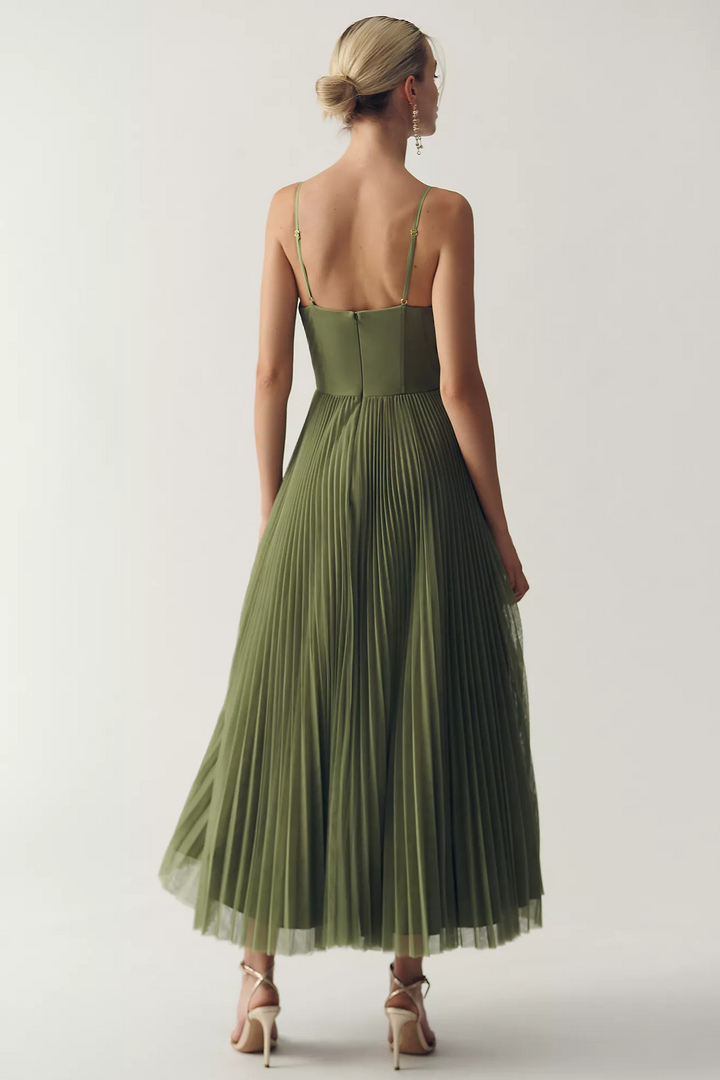 Heidi | Midi-Kleid mit strukturiertem Korsett