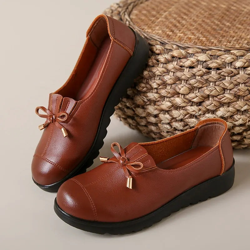 Fernanda | Mocasines de Cuero sin Cordones con Suela Suave y Máxima Comodidad