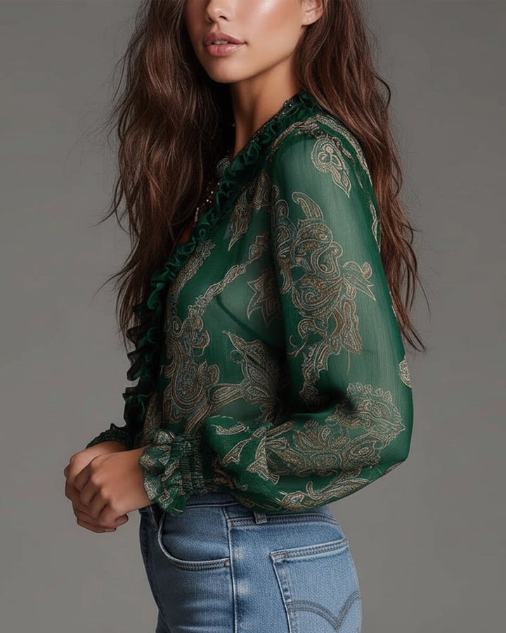 Arden | Elegante Bluse mit halbem Reißverschluss und modernem Schnitt