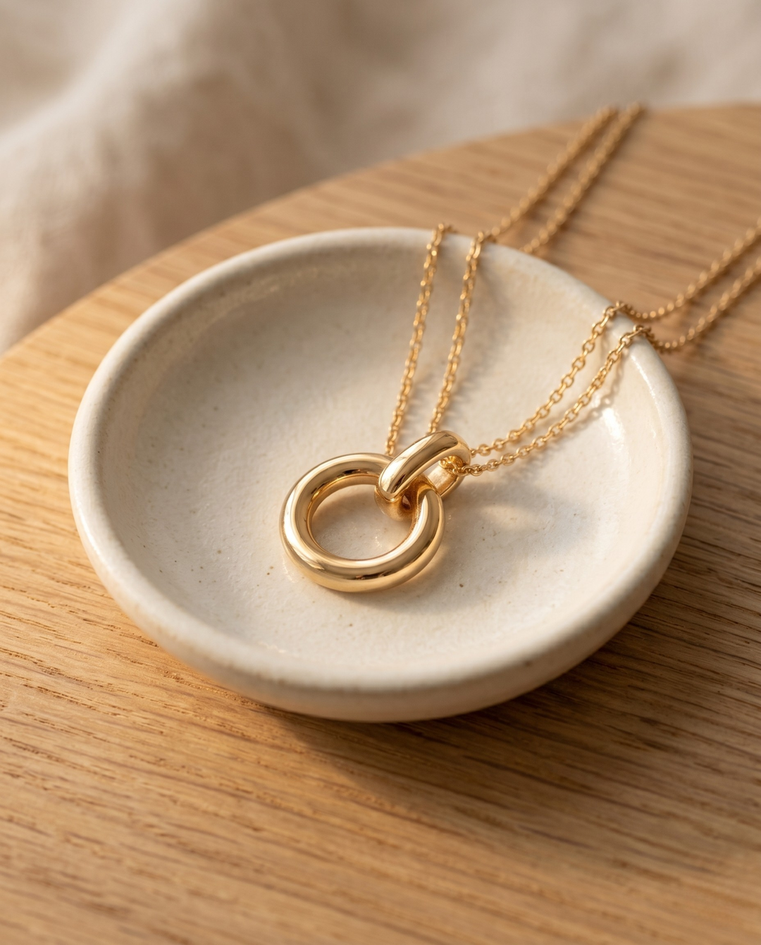 Robin | Doppelkettencollier mit ewigem Kreis
