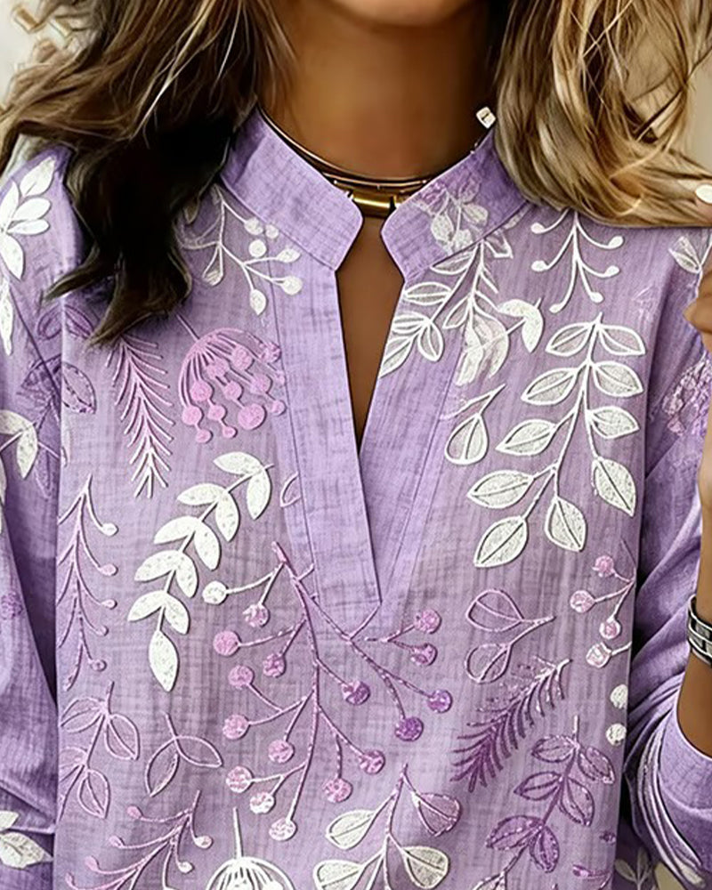 Kenzie | Bluse mit sanftem V-Blumenmuster