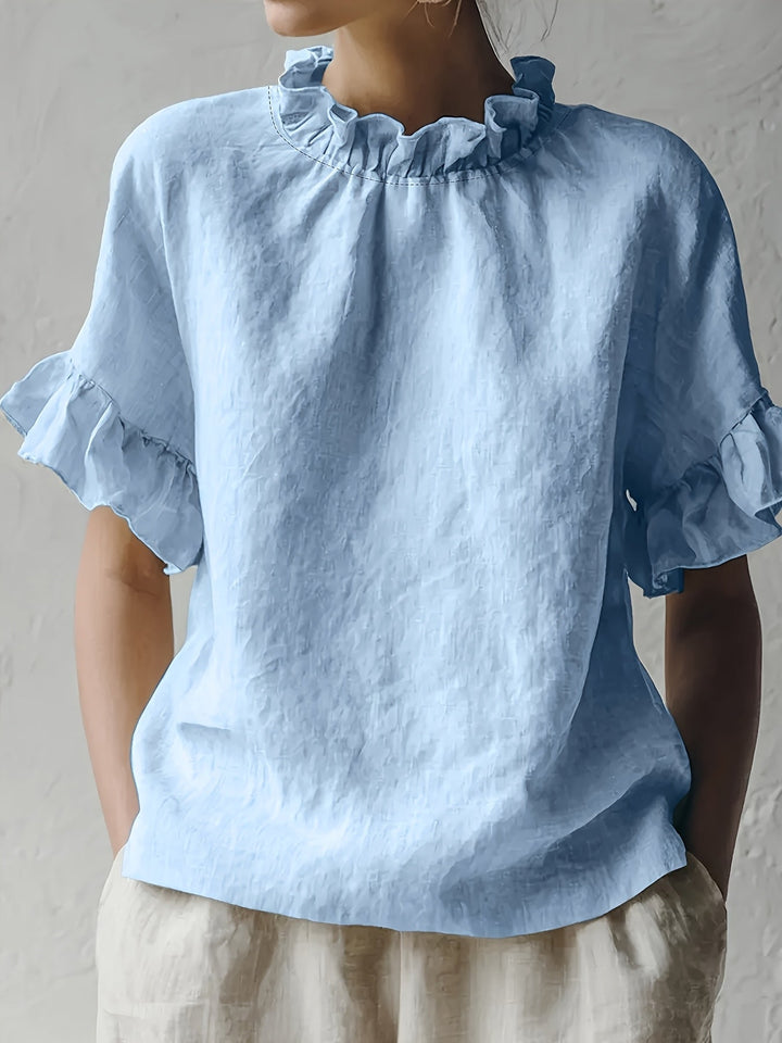 Yuna | Schlichte Casual-Bluse mit Elegantem Kragen
