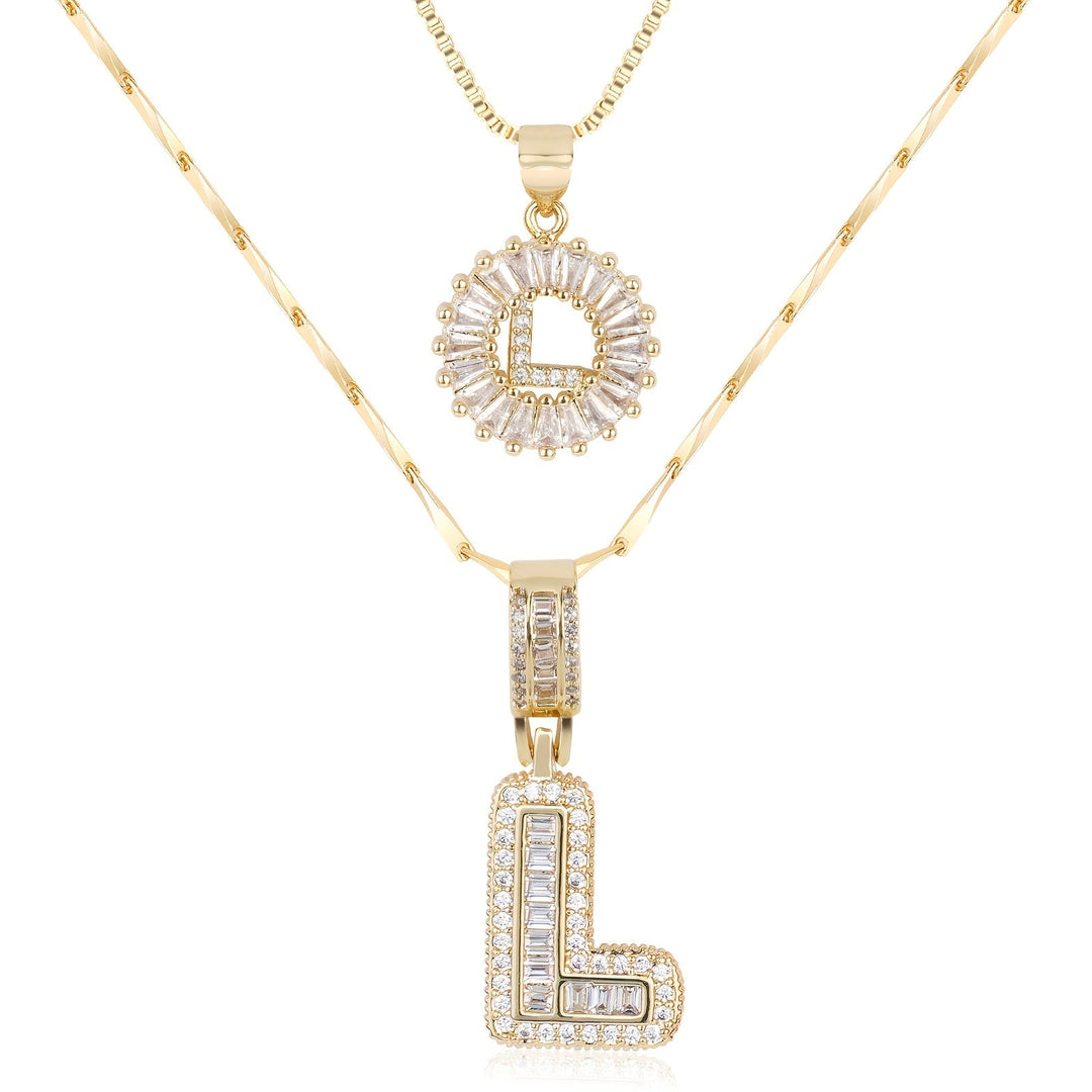 Primrose | Anfangsbuchstaben-Halsketten mit 14k Diamanten (2 Stück)