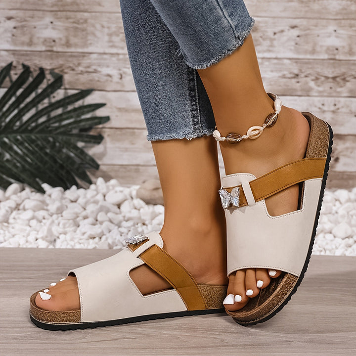 Yelena | Vintage Stil Offene Sandalen