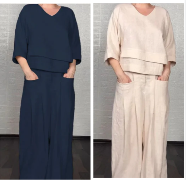 Wilhelmina | Zweiteiliges Set mit weitem Hosenbein