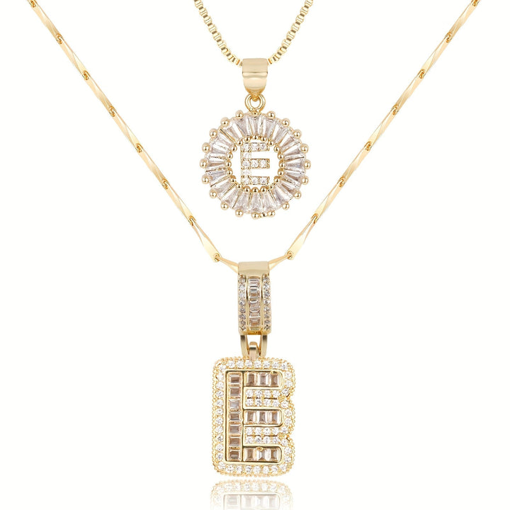 Primrose | Anfangsbuchstaben-Halsketten mit 14k Diamanten (2 Stück)