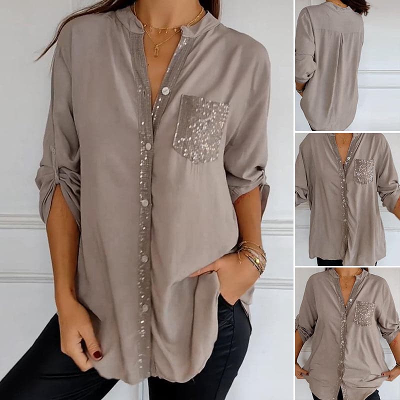 Hadley | Top Casual aus Patches mit Glitzernden Pailletten