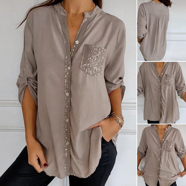Hadley | Top Casual aus Patches mit Glitzernden Pailletten