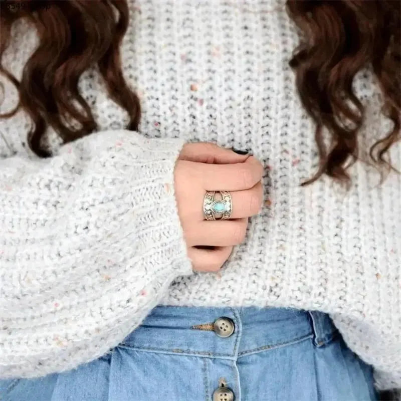 Meliora | Vintage-Ring mit Tropfenstein