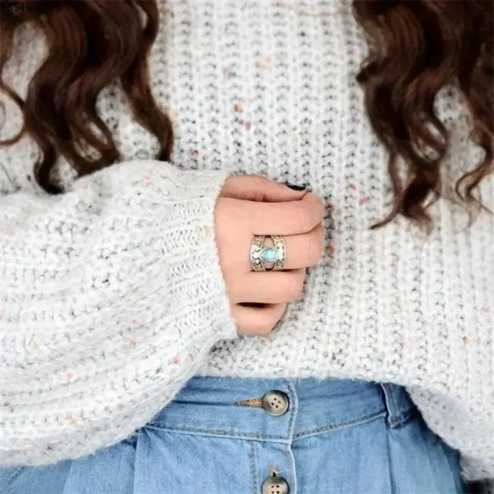 Meliora | Vintage-Ring mit Tropfenstein