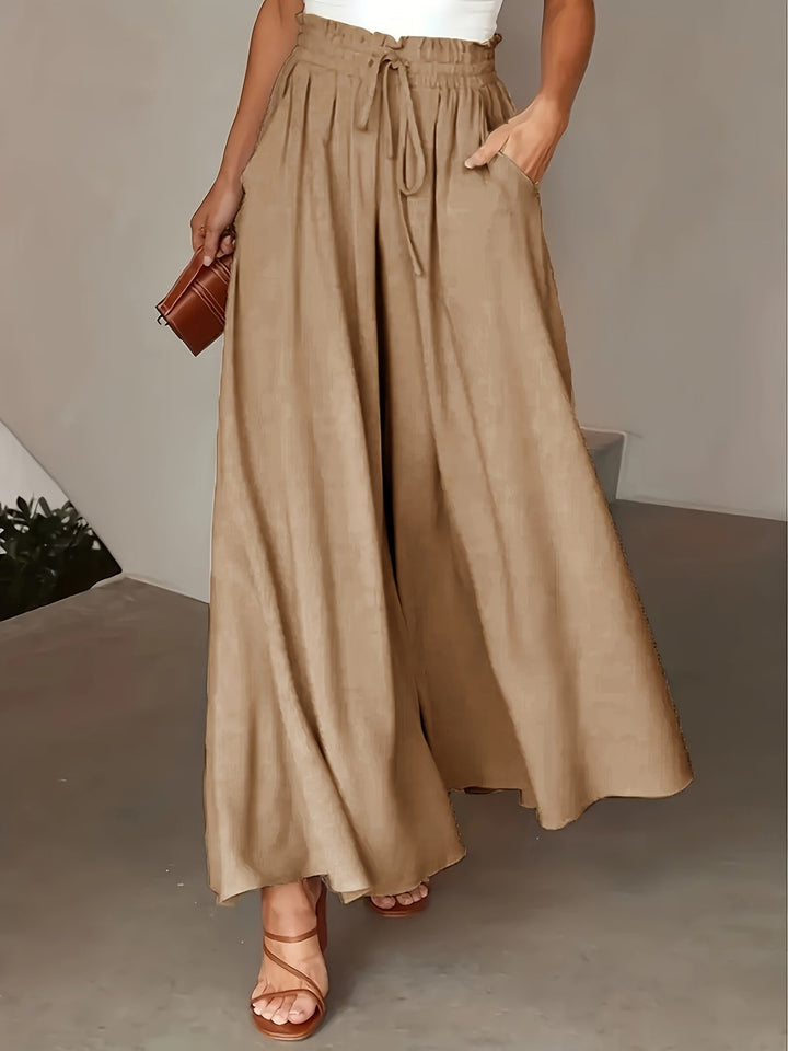 Corae | Weite High-Waist-Hosen mit Kordelzug