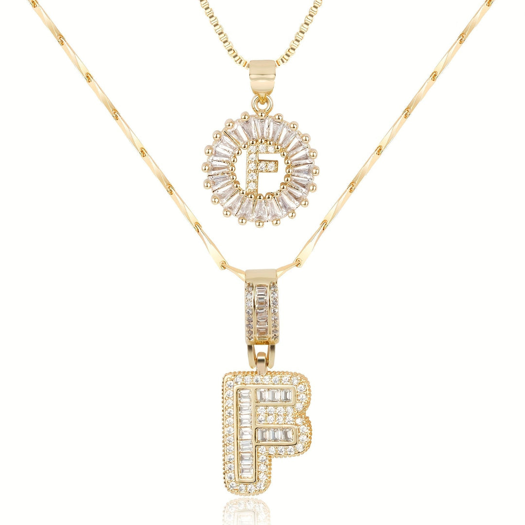 Primrose | Anfangsbuchstaben-Halsketten mit 14k Diamanten (2 Stück)