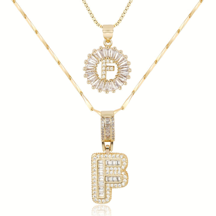 Primrose | Anfangsbuchstaben-Halsketten mit 14k Diamanten (2 Stück)