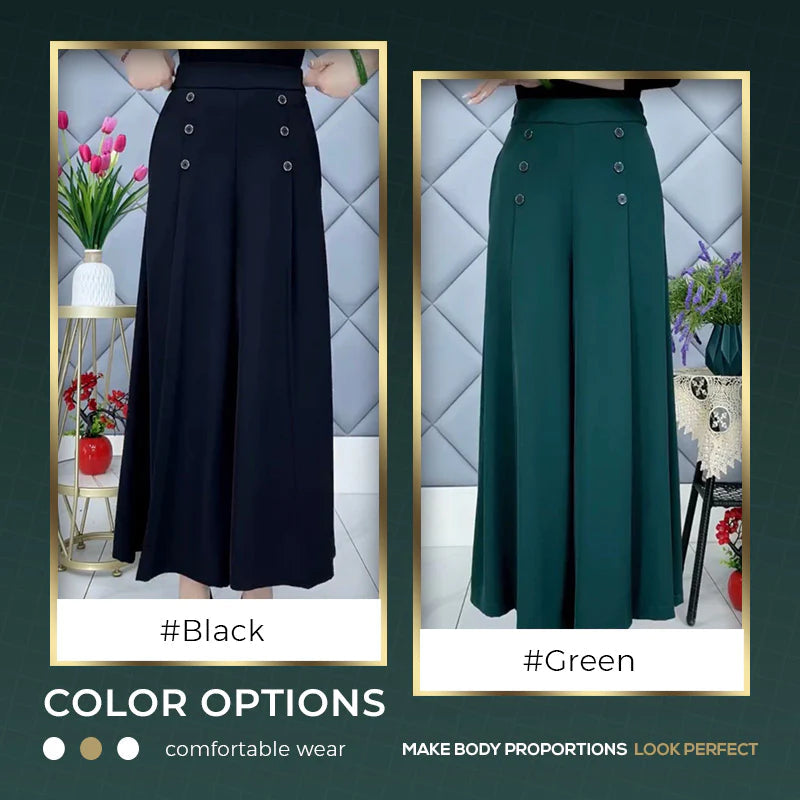 Nell | Elegante plissierte Hosen mit weitem Bein