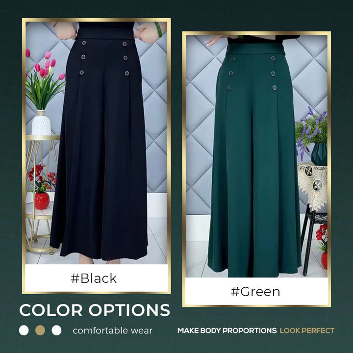 Nell | Elegante plissierte Hosen mit weitem Bein