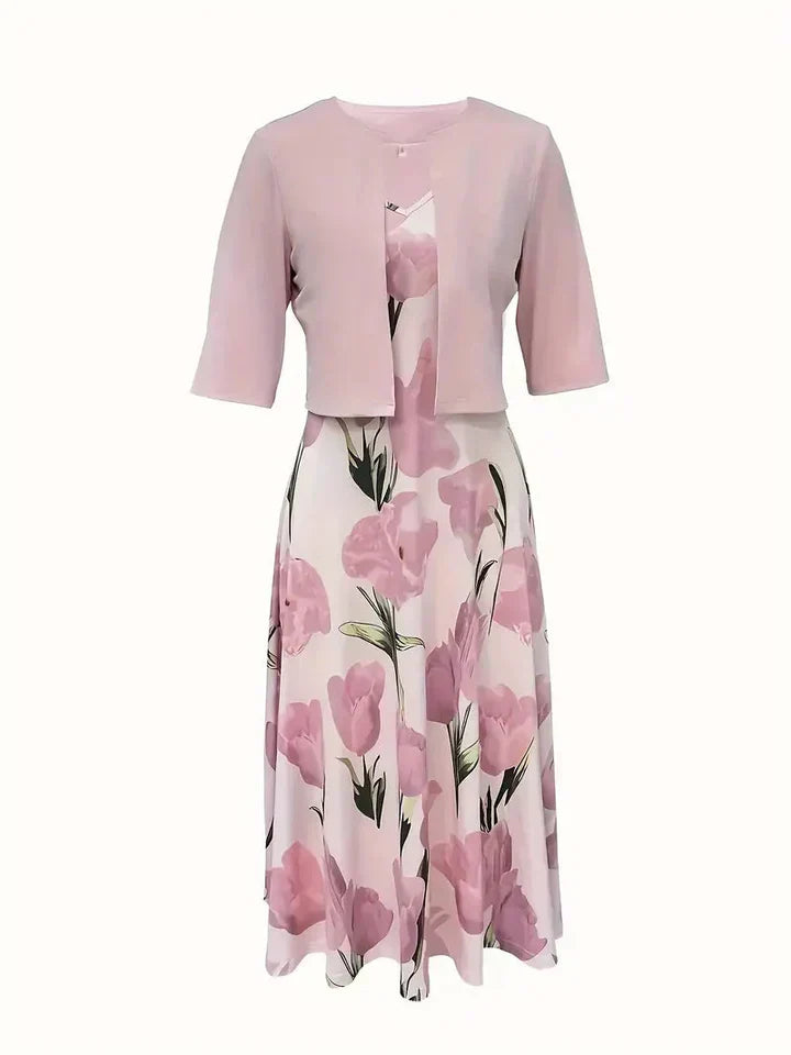 Greyra | Elegantes Zweiteiliges Set mit Blumen